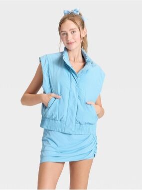 Women's Game Day Semi Crop Vest by JoyLab, Light Blue, Sz XL, NWT